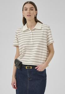 Поло My Essential Wardrobe ANNA, Snow White Striped/White