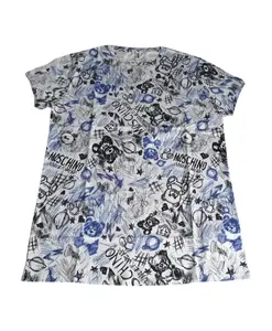 Белая хлопковая футболка Underbear Moschino, мультиколор