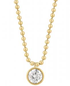 Колье с выращенными в лаборатории бриллиантами (1 карат) в оправе из 14-каратного желтого золота EFFY Collection, 14k Yellow Gold