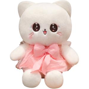Очаровательная кукла котенок в платье принцессы плюшевая кукла высота 24см/35см/45см/60см Mise, розовый