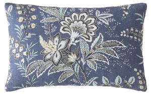 Подушка Laura Ashley Marlbrook Dusky Seaspray, синий - хлопковая ткань - 50 x 30 x 2 см