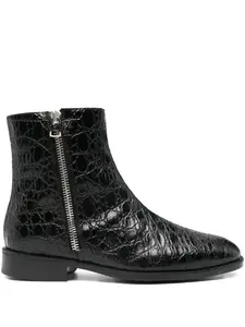 Ботинки на молнии с тиснением Giuseppe Zanotti, черный