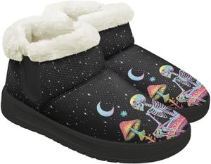 Женские зимние ботинки с мехом, удобные короткие модели на зиму для улицы Gdxynsmny, Skull Mushroom