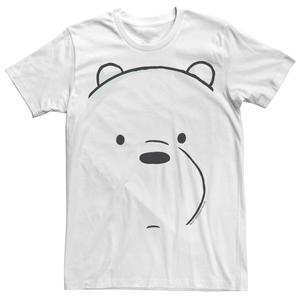 Мужская футболка CN We Bare Bears Ice Bear с большим лицом Licensed Character