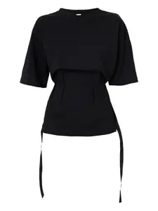 Футболка с круглым вырезом и завязкой RXQUETTE, черный