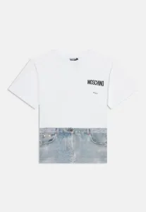 Футболка унисекс с принтом Moschino, Bianco Ottico