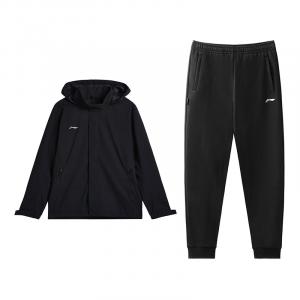 Li Ning Casual Sportswear Men's Li-Ning, черный top+черный pants