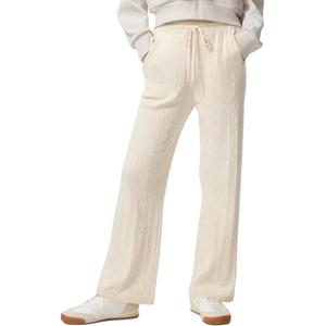 Женские повседневные брюки цвета айвори UNIQLO, слоновая кость