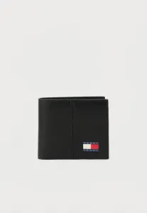 Складной кошелек с логотипом heritage и кожаным кошельком. Tommy Jeans, Black