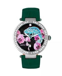 Кварцевые часы Camilla Collection из темно-бирюзовой кожи, 38 мм Bertha