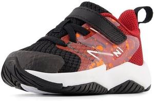 Кроссовки New Balance Kid's Rave Run V2 с липучкой, Black/True Red/Blaze Orange