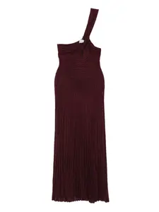 Плиссированное платье на одно плечо Gabriela Hearst, красный