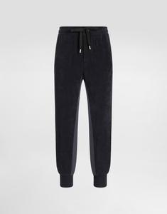 Брюки из хлопкового махрового трикотажа DOLCE & GABBANA, синий