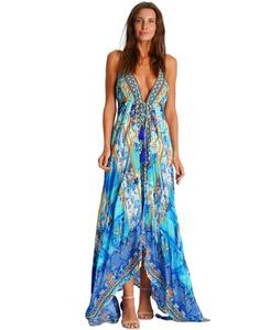 Женское длинное платье с воротником-халтером La Moda Clothing, No Color