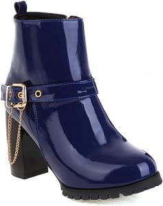 Женские ботильоны LYYSKY с круглым носком и боковой молнией. Размер соответствует длине стопы, смотрите таблицу размеров и описание товара. Размеры: US3-US17 / EU33-EU50, Blue(T703-10)