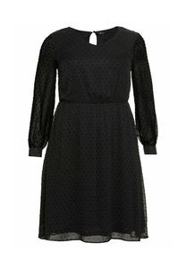 Шифоновое платье с 3D эффектом, с нижним платьем sheego, черный