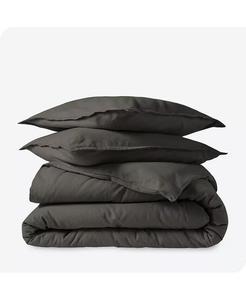 Комплект пододеяльников из хлопковой фланели King/California King Bare Home, серый