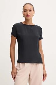 Футболка с добавлением льна Max&Co., черный