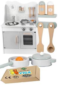 ДЕРЕВЯННАЯ КУХОННАЯ БЫТОВАЯ техника для детей развивающие игрушки для детских садов Viga 24m+ monstessori PakaNiemowlaka