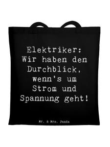 Mr. & Mrs. Panda Сумка с надписью «Взгляд электрика» черного цвета
