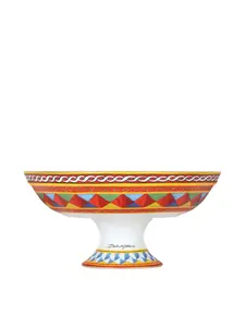 Геометрическая фарфоровая фруктовая ваза (30 см) Dolce & Gabbana, белый