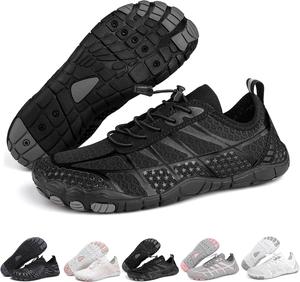 Походные ботинки для босых ног для женщин и мужчин, нескользящие, с широким носком, для воды, унисекс, быстросохнущие, с нулевым перепадом высоты подошвы, аква-носки, дышащая обувь для походов и ходьбы, спортивная обувь для женщин и мужчин Zasqiz, черный