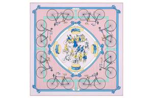 Шёлковый платок Carre HERMES розовый