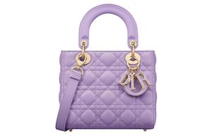 Леди Диор из овчины, дамская сумка Леди Диор, через плечо, кроссбоди, маленькая женская сумка светло-фиолетового цвета