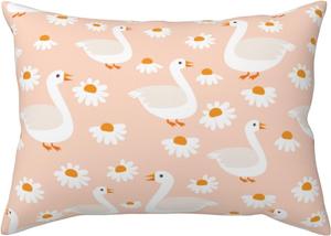 Pevtufa Чехол для подушки с принтом гусей и цветов Geese and Flower