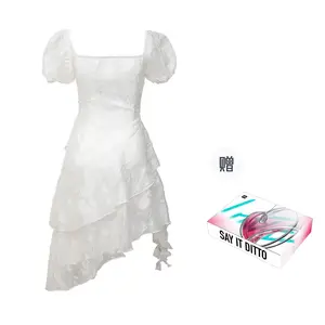 Sunsuntown Женские шорты-платье с рукавами, Белый [поставляется в подарочной упаковке]