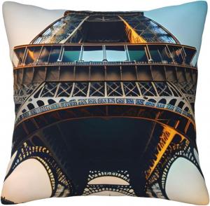 CarXs Подушка с изображением Эйфелевой башни, двусторонний принт Paris Eiffel Tower Picture