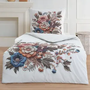 Постельное белье Dream Sleep Sunny Bloom, 3D-эффект 135x200 см + 80x80 см Traumschlaf