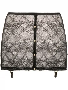 Кружевная юбка с подтяжками Maison Close, черный