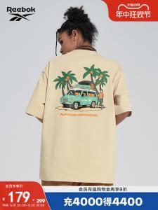 Футболка унисекс Reebok повседневная, абрикосовый