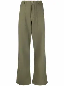 Широкие брюки с заниженной талией R13, зеленый