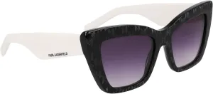 Женские солнцезащитные очки KARL LAGERFELD KL6158 «Кошачий глаз», Black/White