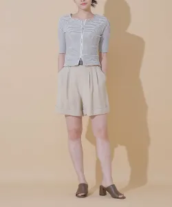 Шорты с поясом из бумажного пакета Jill By Jill Stuart, цвет Beige