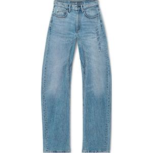 Джинсы с тисненым логотипом Alexander Wang, светло-голубые