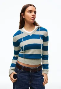 Толстовка с капюшоном Bershka, Dark Blue