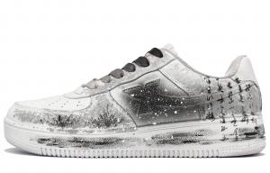 XTEP Кроссовки Air Force One с антискользящим износостойким низким верхом для скейтборда унисекс, чернильно-черные