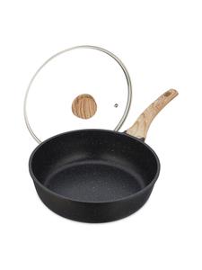 Сковорода для тушения черного/натурального цвета - Ø 28 см relaxdays