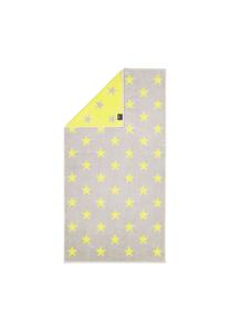 Серые банные полотенца new stars sterne groß 6260 platin/lime - 75 Cawö