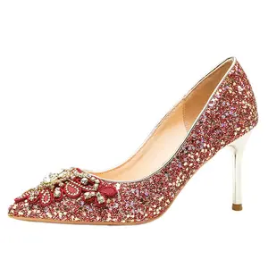 GOSO Женские туфли на высоком каблуке красные/серебристые/шампань золото — красные, цвет Red