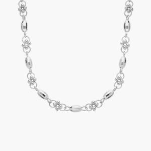 17-дюймовое граненое ожерелье из итальянского белого золота 14 карат (3,7 мм) Blue Nile