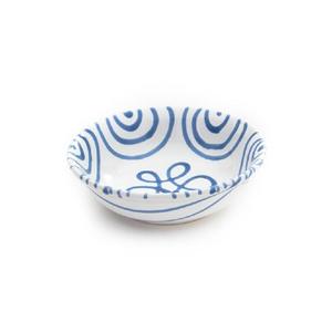 Миска для хлопьев синего пламени, маленькая, диаметр: 14 см / высота: 4,5 см / 0,27 л Gmundner Keramik, белый синий
