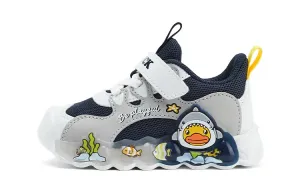 Желтые утиные антиударные и дышащие повседневные ботинки kids' B.Duck, синий/серый