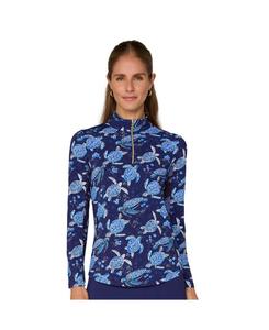 Топ с длинными рукавами и воротником-стойкой от G Lifestyle G Lifestyle Clothing, Navy turtle
