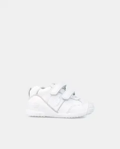 Детские кожаные кроссовки с двойной застежкой на крючок и петлю Biomecanics, белый