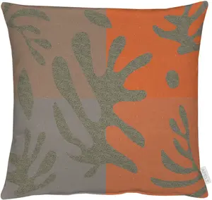 АПЭЛТ Чехол на подушку "Дора", (1 шт.) APELT 49х49 см, коричневый/оранжевый