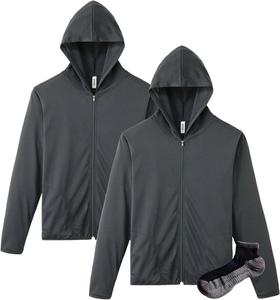 Мужская толстовка на молнии Glimmer 00338-AMZ, плотность ткани 4,4 унции, быстросохнущая, с длинными рукавами, с защитой от УФ-излучения, темно-серый